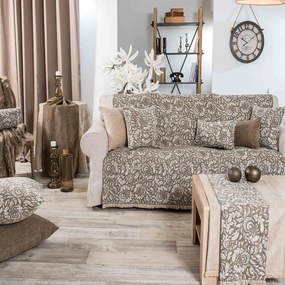 Ριχτάρι Denver  02 Beige Teoran Three-Seater 180x300cm Βαμβάκι-Ακρυλικό