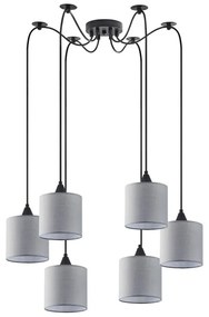 Φωτιστικό Οροφής Κρεμαστό Adept 77-9025 50x300cm 6xE27 60W Grey Homelighting ΥΦΑΣΜΑ