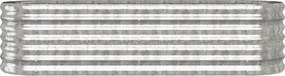 vidaXL Ζαρντινιέρα Ασημί 152x40x36 εκ. Γαλβανισμένος χάλυβας