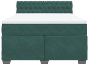 ΚΡΕΒΑΤΙ BOXSPRING ΜΕ ΣΤΡΩΜΑ ΣΚΟΥΡΟ ΠΡΑΣΙΝΟ 160X200ΕΚ. ΒΕΛΟΥΔΙΝΟ 3286363