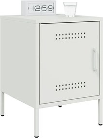vidaXL Κομοδίνα 2 τεμ. Λευκές 36x39x50,5 εκ. Χάλυβα