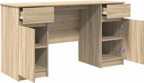 vidaXL Γραφείο Sonoma Δρυς 140 x 49 x 76 εκ. Επεξεργασμένο ξύλο