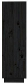vidaXL Ντουλάπι Ψηλό Μαύρο 37 x 34 x 110 εκ. από Μασίφ Ξύλο Πεύκου