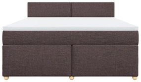 ΚΡΕΒΑΤΙ BOXSPRING ΜΕ ΣΤΡΩΜΑ ΣΚΟΥΡΟ ΚΑΦΕ 180X200 ΕΚ ΥΦΑΣΜΑΤΙΝΟ 3289055