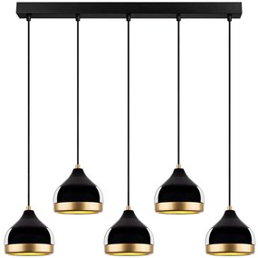 Φωτιστικό Οροφής - Ράγα Yildo 892OPV2137 90x17x111cm 5xE27 40W Black Opviq