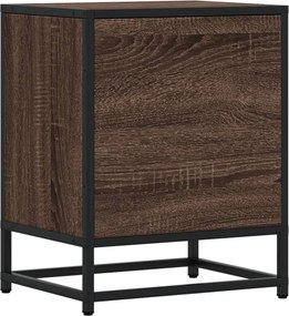 vidaXL Κομοδίνα Καφέ Δρυς 40x31x50 εκ. από Επεξεργασμένο Ξύλο
