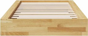 vidaXL Πλαίσιο κρεβατιού χωρίς στρώμα 100x200 cm μασίφ ξύλο δρυς