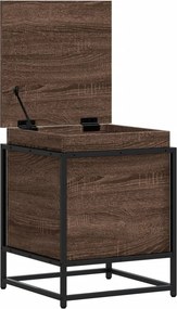 vidaXL Κουτί Αποθήκευσης με Καφέ Δρυς 40x40x51,5 εκ. Επεξ. Ξύλο