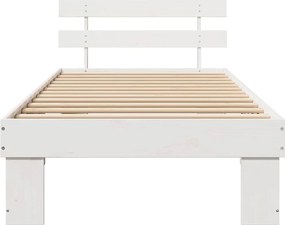 vidaXL Σκελετός Κρεβατιού Λευκό 100 x 200 cm Στερεά ξυλεία πεύκου