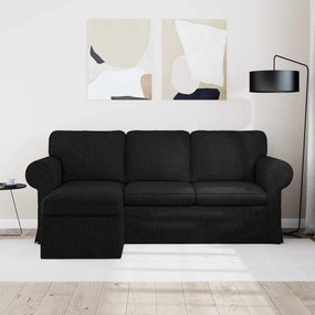 vidaXL Καναπές Μαύρο 195 x 138 x 80 εκ ύφασμα