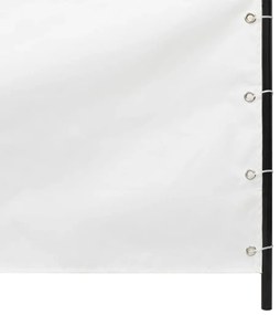 Διαχωριστικό Βεράντας Λευκό 100 x 240 εκ. Ύφασμα Oxford - Λευκό
