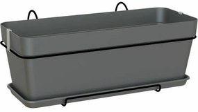 Γλάστρα με Πιάτο Artevasi Capri v2 Για να κρεμάσετε στο μπαλκόνι Ανθρακί 50,2 x 28,5 x 20,7 cm