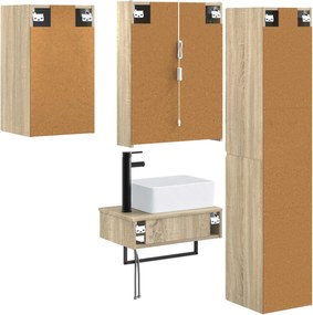 vidaXL Σετ Επίπλων Μπάνιου 5 pcs Sonoma Δρυς