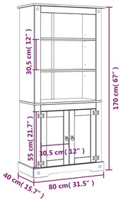 ΝΤΟΥΛΑΠΙ ΨΗΛΟ ΜΕΞΙΚΑΝΙΚΟ ΣΤΙΛ CORONA 80X40X170 ΕΚ. ΞΥΛΟ ΠΕΥΚΟΥ 243734