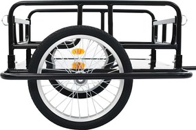 vidaXL Τρέιλερ Ποδηλάτου Μαύρο 130 x 73 x 48,5 εκ.