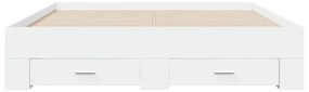 vidaXL Πλαίσιο Κρεβατιού με Συρτάρια Χωρίς Στρώμα Λευκό 150x200 εκ.