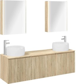 vidaXL Σετ Ντουλαπιών Μπάνιου 5 pcs Sonoma Δρυς Επεξεργασμένο Ξύλο