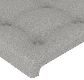 vidaXL Κεφαλάρι με Πτερύγια Ανοιχτό Γκρι 183x16x78/88 εκ. Υφασμάτινο