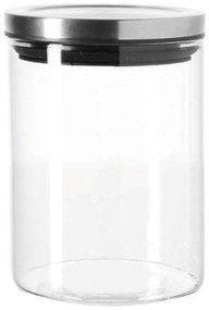 Βάζο Αποθήκευσης Comodo 079702L 500ml Clear-Silver Leonardo Γυαλί