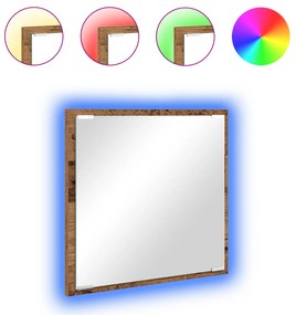 vidaXL LED Καθρέφτης Μπάνιου Γέρες Ξύλο 40x8.5x37 εκ.