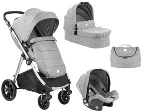 ΠΟΛΥΚΑΡΟΤΣΙ ΜΕ ΚΑΘΙΣΜΑ ΑΥΤΟΚΙΝΗΤΟΥ ΚΑΙ ΠΟΡΤ ΜΠΕΜΠΕ 3 ΣΕ 1 KIKKA BOO UGO DARK GREY MELANGE 31001010143