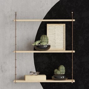 Wall Shelf Armoni 3'lü - Oak Oak