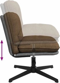 vidaXL Καρέκλα Γραφείου Περιστρεφόμενη Taupe Υφασμάτινη