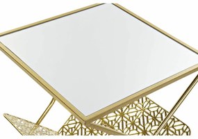Ράφι για περιοδικά DKD Home Decor Χρυσό Μέταλλο Καθρέφτης 45 x 45 x 55 cm