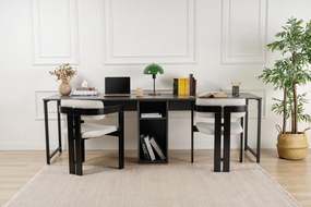 Γραφείο Ανθρακί / Μαύρο GITIS 240x60x74