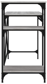 vidaXL Γραφείο με Ράφια Γκρι Sonoma 105x50x90 εκ. Επεξ. Ξύλο/Σίδηρος
