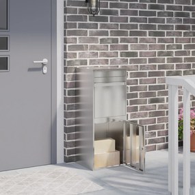 vidaXL Θυρίδα Πακέτων Μαύρο 41 x 38 x 103 εκ Ανοξείδωτο ατσάλι