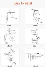 VEVOR Balcony Hanging Table 12 x 48 in Patio Railing Bar Table Foldable