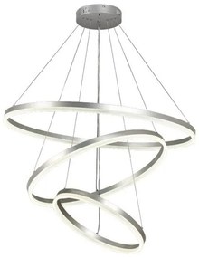 Κρεμαστό Φωτιστικό Οροφής LED 100W IP20 3CCT Inlight-6095-A-Silver-Ασημί 6095-A-Silver