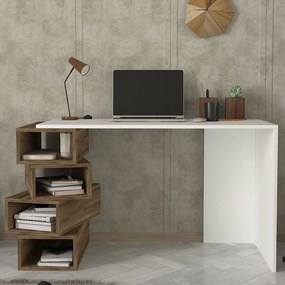 Γραφείο Jenga 745DCD3806 130x60x75cm White-Walnut