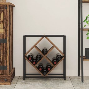 vidaXL Ράφι κρασιών από παλιό ξύλο 51x18x52,5 εκ. Κατασκευασμένο από υλικό ξύλου