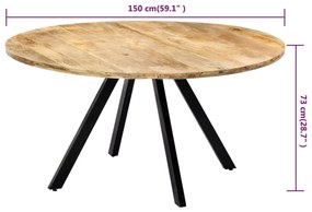 vidaXL Τραπεζαρία 150 x 73 εκ. από Μασίφ Ξύλο Μάνγκο