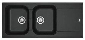 Franke Tectonite KID 621 Ένθετος Νεροχύτης από Συνθετικό Γρανίτη Μ116xΠ50cm Μαύρος