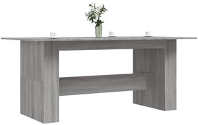 vidaXL Τραπεζαρία Γκρι Sonoma 180 x 90 x 76 εκ. από Επεξεργασμένο Ξύλο