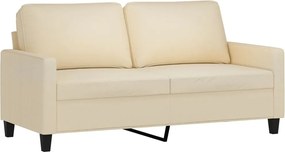 vidaXL Πολυθρόνες Σετ 2 Τεμαχίων Κρεμ από Ύφασμα με Μαξιλάρια