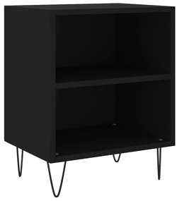 vidaXL Κομοδίνα 2 τεμ. Μαύρα 40 x 30 x 50 εκ. από Επεξεργασμένο Ξύλο