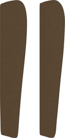 vidaXL Κρεβάτι Boxspring με Στρώμα Σκούρο Καφέ 140x190 εκ. Υφασμάτινο