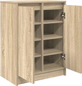 vidaXL Παπουτσοθήκη Sonoma Δρυς 57x34x76 εκ. από Επεξεργασμένο Ξύλο