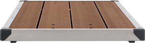 vidaXL Βάση Ντουζιέρας Εξωτερ. Χώρου Καφέ 110x62 εκ. WPC/Ανοξ. Ατσάλι