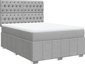 vidaXL Κρεβάτι Boxspring με Στρώμα Αν. Πράσινο 160x200εκ Υφασμάτινο