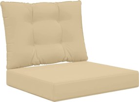 vidaXL Μαξιλάρι Καναπέ Εξωτερικού Χώρου 2 pcs Μπεζ Πολυεστέρας