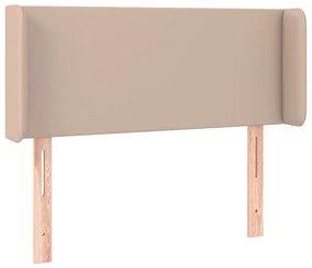 vidaXL Κεφαλάρι με Πτερύγια Καπουτσίνο 83x16x78/88 εκ. Συνθετικό Δέρμα