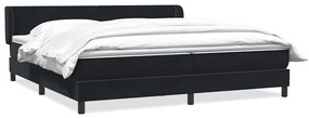 vidaXL Box Spring Κρεβάτι με στρώματα Μαύρο 200x210 cm Βελούδινο