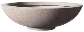Κασπώ Πήλινο Οβάλ Terazzo M B-4150-8 60x60x19cm Grey Supergreens Clay