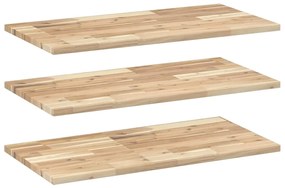 vidaXL Ράφια Κρεμαστά 3 Τεμ. 60x40x2εκ. Ακατέργαστο Μασίφ Ξύλο Ακακίας