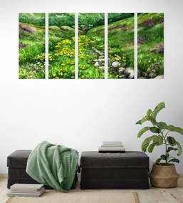 Εικόνα 5 τμημάτων πράσινη κοιλάδα - 100x50